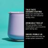 imageFellow Ruby Wine Tumbler Set of 2  Insulated Stainless Steel Wine and Cocktail Tumblers with Ceramic Interior and Swivel Pebble Lid  12 oz Mint ChipPeri Twinkle