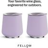 imageFellow Ruby Wine Tumbler Set of 2  Insulated Stainless Steel Wine and Cocktail Tumblers with Ceramic Interior and Swivel Pebble Lid  12 oz Mint ChipPeri Twinkle  Pack of 2