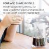 imageFellow Stagg Double Wall Coffee Carafe  Vessel for Pour Over Manual Coffee Maker Handblown Borosilicate Glass Decanter 20 oz Clear Pitcher