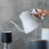 imageFellow Stagg EKG Pro Electric Gooseneck Kettle  PourOver Coffee and Tea Pot Stainless Steel Quick Heating Desert Rose with Maple Wood Handle 09 LiterMatte White