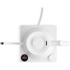 imageFellow Stagg EKG Pro Electric Gooseneck Kettle  PourOver Coffee and Tea Pot Stainless Steel Quick Heating Desert Rose with Maple Wood Handle 09 LiterMatte White