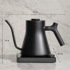 imageFellow Stagg EKG Pro Electric Gooseneck Kettle  PourOver Coffee and Tea Pot Stainless Steel Quick Heating Desert Rose with Maple Wood Handle 09 LiterMatte Black