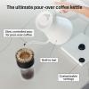 imageFellow Stagg EKG Pro Electric Gooseneck Kettle  PourOver Coffee and Tea Pot Stainless Steel Quick Heating Desert Rose with Maple Wood Handle 09 LiterMatte White