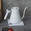 imageFellow Stagg EKG Pro Electric Gooseneck Kettle  PourOver Coffee and Tea Pot Stainless Steel Quick Heating Desert Rose with Maple Wood Handle 09 LiterMatte White