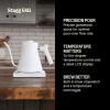 imageFellow Stagg EKG Pro Electric Gooseneck Kettle  PourOver Coffee and Tea Pot Stainless Steel Quick Heating Desert Rose with Maple Wood Handle 09 LiterMatte White