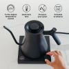 imageFellow Stagg EKG Pro Electric Gooseneck Kettle  PourOver Coffee and Tea Pot Stainless Steel Quick Heating Desert Rose with Maple Wood Handle 09 LiterMatte Black