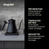 imageFellow Stagg EKG Pro Electric Gooseneck Kettle  PourOver Coffee and Tea Pot Stainless Steel Quick Heating Desert Rose with Maple Wood Handle 09 LiterMatte Black