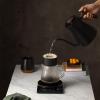 imageFellow Stagg EKG Pro Electric Gooseneck Kettle  PourOver Coffee and Tea Quick Heating Precise Temperature Control Scheduling Builtin Brew Timer Smoke Green with Maple Wood Handle 09 LiterMatte Black with Walnut Handle  Lid Pull