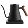 imageFellow Stagg EKG Pro Electric Gooseneck Kettle  PourOver Coffee and Tea Quick Heating Precise Temperature Control Scheduling Builtin Brew Timer Smoke Green with Maple Wood Handle 09 LiterMatte Black with Walnut Handle  Lid Pull
