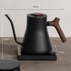 imageFellow Stagg EKG Pro Electric Gooseneck Kettle  PourOver Coffee and Tea Quick Heating Precise Temperature Control Scheduling Builtin Brew Timer Smoke Green with Maple Wood Handle 09 LiterMatte Black with Walnut Handle  Lid Pull