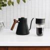 imageFellow Stagg EKG Pro Electric Gooseneck Kettle  PourOver Coffee and Tea Quick Heating Precise Temperature Control Scheduling Builtin Brew Timer Smoke Green with Maple Wood Handle 09 LiterMatte Black with Walnut Handle  Lid Pull