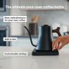 imageFellow Stagg EKG Pro Electric Gooseneck Kettle  PourOver Coffee and Tea Quick Heating Precise Temperature Control Scheduling Builtin Brew Timer Smoke Green with Maple Wood Handle 09 LiterMatte Black with Walnut Handle  Lid Pull