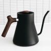 imageFellow Stagg EKG Pro Electric Gooseneck Kettle  PourOver Coffee and Tea Quick Heating Precise Temperature Control Scheduling Builtin Brew Timer Smoke Green with Maple Wood Handle 09 LiterMatte Black with Walnut Handle  Lid Pull