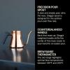 imageFellow Stagg Stovetop PourOver Coffee and Tea Kettle  Gooseneck Teapot with Precision Pour Spout BuiltIn Thermometer Matte White 1 LiterCopper