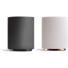 imageFellow Monty Milk Art Cups  Double Wall Ceramic Latte Mug 11 oz  Matte Black ampamp White with Graphite ampamp Copper Base  Set of 2