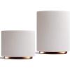 imageFellow Monty Milk Art Cups Bundle  Matte White with Copper Base  Double Wall Ceramic Cappuccino Mugs  65oz ampamp 11oz  Set of 2