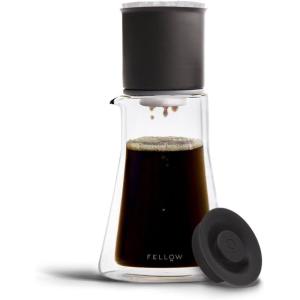 imageFellow Stagg PourOver Dripper ampamp Double Wall Glass Kit 10 oz X Stainless Steel Includes 15 Coffee Brewing PapersXF Set