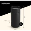 imageFellow Carter Move Mug with 360 Sip Lid  Open Top Coffee ToGo Tumbler with Ceramic Interior VacuumInsulated Stainless Steel Matte Black 12 oz Cup