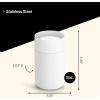imageFellow Carter Move Mug with 360 Sip Lid  Open Top Coffee ToGo Tumbler with Ceramic Interior VacuumInsulated Stainless Steel Matte White 8 oz CupMatte White