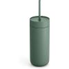 imageFellow 16 oz Carter Cold Travel Mug for Water Iced Tea Coffee Smoothies Iced Coffee ampamp more  Stainless Steel VacuumInsulated Iced Coffee tumbler with Spill Resistant lid and straw  Sand DuneSmoke Green