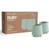 imageFellow Ruby Wine Tumbler Set of 2  Insulated Stainless Steel Wine and Cocktail Tumblers with Ceramic Interior and Swivel Pebble Lid  12 oz Mint ChipMint Chip  Pack of 2