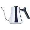 imageFellow Stagg Stovetop PourOver Coffee and Tea Kettle  Gooseneck Teapot with Precision Pour Spout BuiltIn Thermometer Matte White 1 LiterPolished Steel