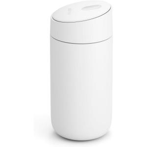 imageFellow 12 oz Carter Slide Travel Coffee Mug with SlideLock lid  Leak Proof ToGo Coffee Tumbler with Ceramic Interior and VacuumInsulated Stainless Steel  Coffee Cups  Stone BlueMatte White