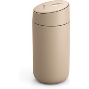 imageFellow 12 oz Carter Slide Travel Coffee Mug with SlideLock lid  Leak Proof ToGo Coffee Tumbler with Ceramic Interior and VacuumInsulated Stainless Steel  Coffee Cups  Stone BlueSand Dune