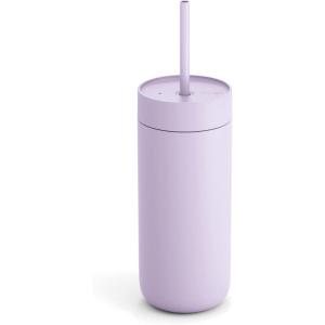 imageFellow 16 oz Carter Cold Travel Mug for Water Iced Tea Coffee Smoothies Iced Coffee ampamp more  Stainless Steel VacuumInsulated Iced Coffee tumbler with Spill Resistant lid and straw  Sand DunePeri Twinkle