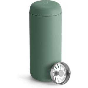imageFellow 16 oz Carter Move Travel Mug  VacuumInsulated Stainless Steel Travel Coffee Mug  Coffee Tumbler with Ceramic Interior and Splash Guard  Cargo GreenSmoke Green