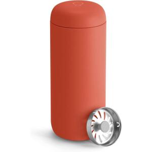 imageFellow 16 oz Carter Move Travel Mug  VacuumInsulated Stainless Steel Travel Coffee Mug  Coffee Tumbler with Ceramic Interior and Splash Guard  Cargo GreenCorduroy Red