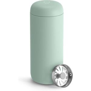 imageFellow 16 oz Carter Move Travel Mug  VacuumInsulated Stainless Steel Travel Coffee Mug  Coffee Tumbler with Ceramic Interior and Splash Guard  Sand DuneMint Chip
