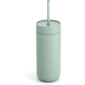 imageFellow 20 oz Carter Cold Water Bottle for Water Iced Tea Coffee Smoothies Iced Coffee ampamp more  Stainless Steel VacuumInsulated Iced Coffee tumbler with Spill Resistant lid and straw  Sand DuneMint Chip