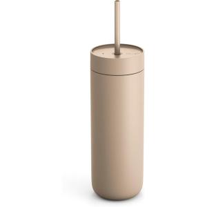 imageFellow 20 oz Carter Cold Water Bottle for Water Iced Tea Coffee Smoothies Iced Coffee ampamp more  Stainless Steel VacuumInsulated Iced Coffee tumbler with Spill Resistant lid and straw  Sand DuneSand Dune