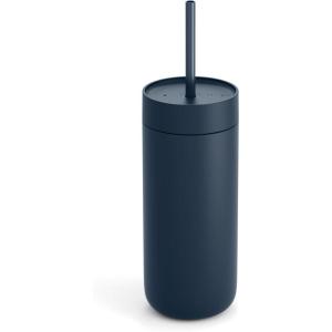 imageFellow 20 oz Carter Cold Water Bottle for Water Iced Tea Coffee Smoothies Iced Coffee ampamp more  Stainless Steel VacuumInsulated Iced Coffee tumbler with Spill Resistant lid and straw  Sand DuneStone Blue