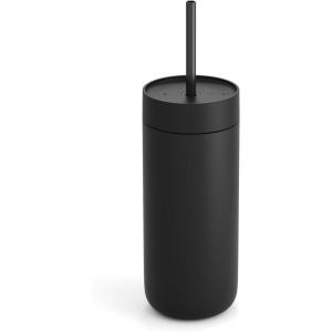 imageFellow 20 oz Carter Cold Water Bottle for Water Iced Tea Coffee Smoothies Iced Coffee ampamp more  Stainless Steel VacuumInsulated Iced Coffee tumbler with Spill Resistant lid and straw  Sand DuneMatte Black