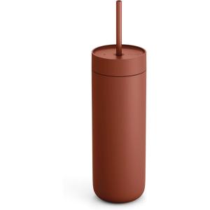 imageFellow 20 oz Carter Cold Water Bottle for Water Iced Tea Coffee Smoothies Iced Coffee ampamp more  Stainless Steel VacuumInsulated Iced Coffee tumbler with Spill Resistant lid and straw  Sand DuneSienna