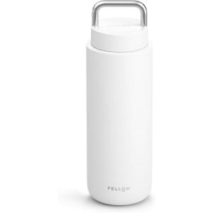 imageFellow 32 oz Carter Carry  Travel Vacuum Insulated Stainless Steel Tumbler  Keeps Heat for 12 HoursStays Cold for 24 Hours  LeakProof Seal  Stainless Steel Handle  Slim Width  Stone BlueMatte White