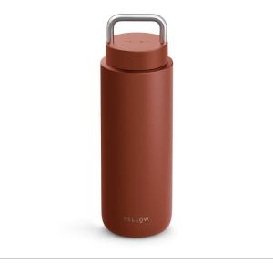 imageFellow 32 oz Carter Carry  Travel Vacuum Insulated Stainless Steel Tumbler  Keeps Heat for 12 HoursStays Cold for 24 Hours  LeakProof Seal  Stainless Steel Handle  Slim Width  Stone BlueSienna