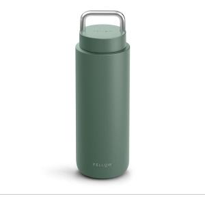 imageFellow 32 oz Carter Carry  Travel Vacuum Insulated Stainless Steel Tumbler  Keeps Heat for 12 HoursStays Cold for 24 Hours  LeakProof Seal  Stainless Steel Handle  Slim Width  Stone BlueSmoke Green
