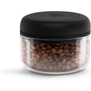 imageFellow Atmos Vacuum Coffee Canister ampamp Food Storage Container  07 Liter Canister holds up to 11 oz of Coffee Beans  Airtight Food Storage Containers  Coffee Containers  07 Liter  Matte BlackClear Glass