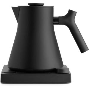 imageFellow Corvo EKG Electric Tea KettleElectric Pour Over Coffee and Tea PotQuick Heating Electric KettlesTemperature Control ampamp BuiltIn Brew TimerMatte White with Maple Handle09 LiterMatte Black