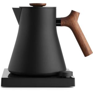 imageFellow Corvo EKG Electric Tea KettleElectric Pour Over Coffee and Tea PotQuick Heating Electric KettlesTemperature Control ampamp BuiltIn Brew TimerMatte White with Maple Handle09 LiterMatte Black with Walnut Handle  Lid Pull