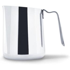 imageFellow Eddy Steaming Pitcher  Milk Frother Pitcher with Fluted Spout Premium Barista Tools for Precision Latte Art 188 Stainless Steel Graphite 18oz JugPolished Steel