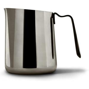 imageFellow Eddy Steaming Pitcher  Milk Frother Pitcher with Fluted Spout Premium Barista Tools for Precision Latte Art 188 Stainless Steel Graphite 18oz JugPolished Graphite