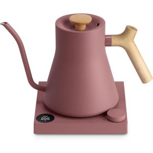 imageFellow Stagg EKG Pro Electric Gooseneck Kettle  PourOver Coffee and Tea Quick Heating Precise Temperature Control Scheduling Builtin Brew Timer Smoke Green with Maple Wood Handle 09 LiterDesert Rose