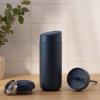 imageFellow 16 oz Carter Bundle 3 in 1 Travel Mug with SlideLock Move ampamp Cold Lids with Straw  ToGo Coffee Tumbler Ceramic Interior ampamp VacuumInsulated Stainless Steel  Coffee CupsStone BlueStone Blue