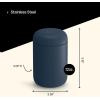 imageFellow 12 oz Carter Move Wide Travel Mug  Wide Mouth VacuumInsulated Stainless Steel Coffee Mug  Tea and Coffee Tumbler  Travel Coffee Mug with Ceramic Interior  Matte WhiteStone Blue