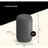 imageFellow 12 oz Carter Move Wide Travel Mug  Wide Mouth VacuumInsulated Stainless Steel Coffee Mug  Tea and Coffee Tumbler  Travel Coffee Mug with Ceramic Interior  Matte WhiteSlate Gray