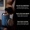 imageFellow 12 oz Carter Move Wide Travel Mug  Wide Mouth VacuumInsulated Stainless Steel Coffee Mug  Tea and Coffee Tumbler  Travel Coffee Mug with Ceramic Interior  Matte WhiteStone Blue